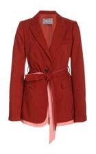 Moda Operandi Lela Rose Belted Double-hem Blazer