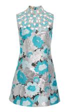 Michael Kors Collection Embroidered Bib Shift Dress