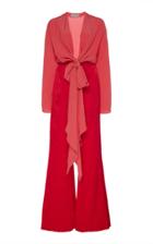 Silvia Tcherassi Kalamary Tie-detailed Silk Jumpsuit