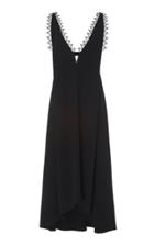 Victoria Beckham Lace-trimmed Sleeveless Crepe Midi Dress