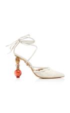 Jacquemus Tie-detailed Accent Heel Portofino Pumps Size: 38.5