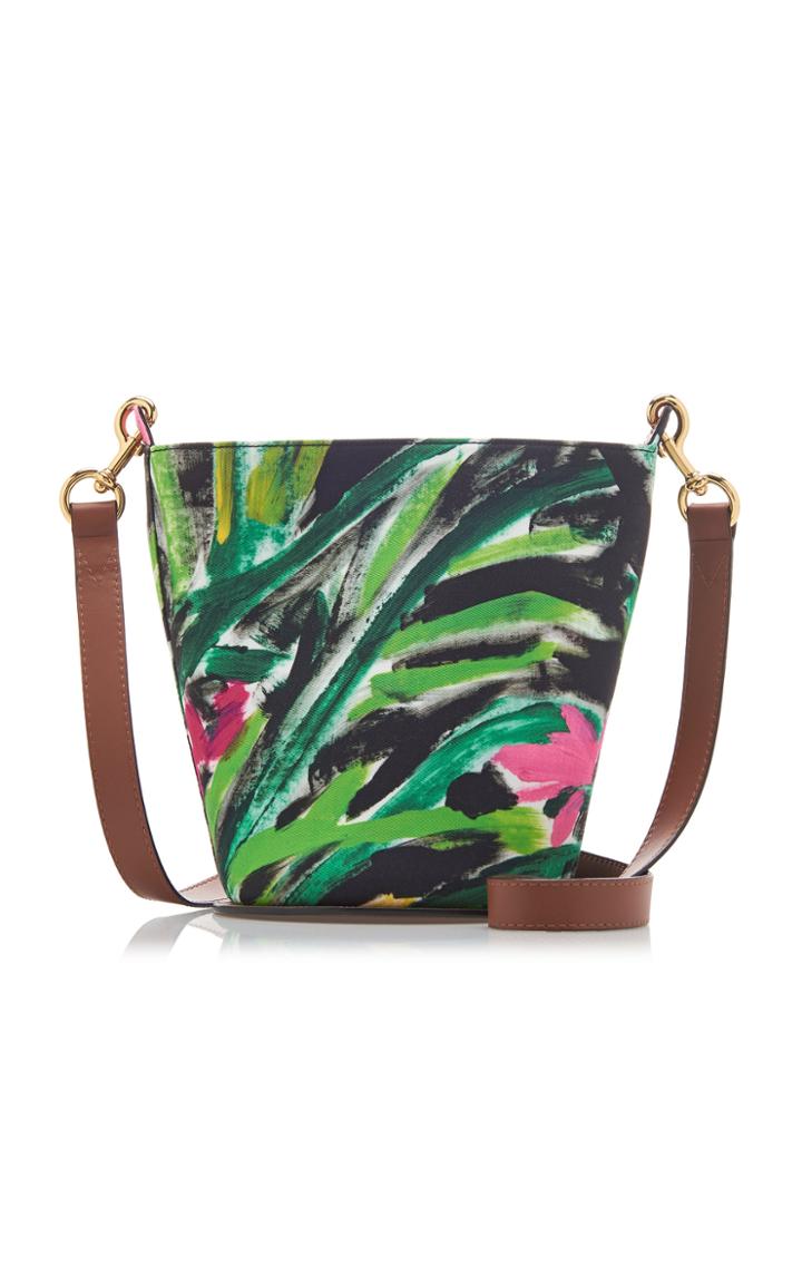 Moda Operandi Marni Depot Printed Cotton And Leather Tote