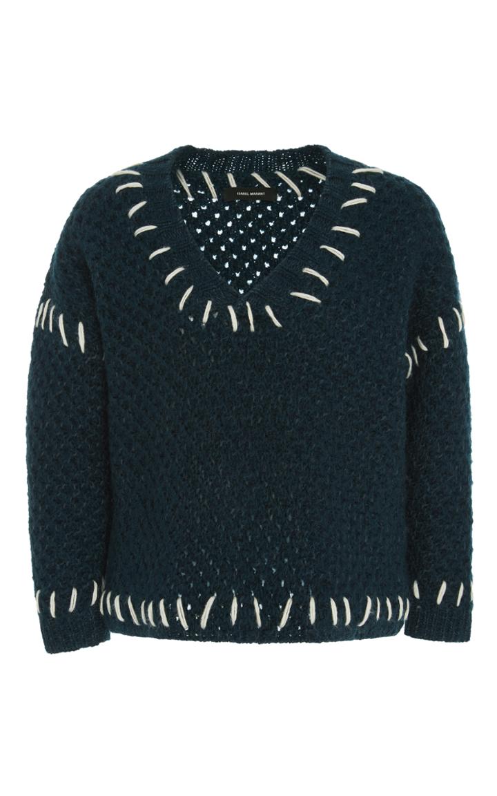 Isabel Marant Goldy Contrast Stitch Jumper