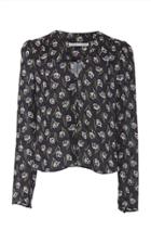 Veronica Beard Asheville Button-front Floral Silk-blend Blouse