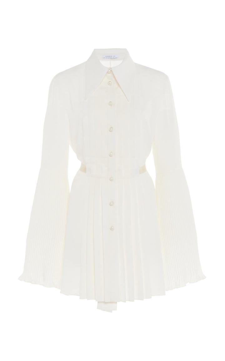 Moda Operandi Andrew Gn Pleated Silk Top