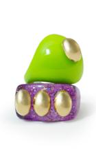 Moda Operandi La Manso Jurassic Park Set Resin Rings