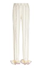 Moda Operandi Rosie Assoulin Straw-brimmed Cotton-blend Mid-rise Pants Size: 0