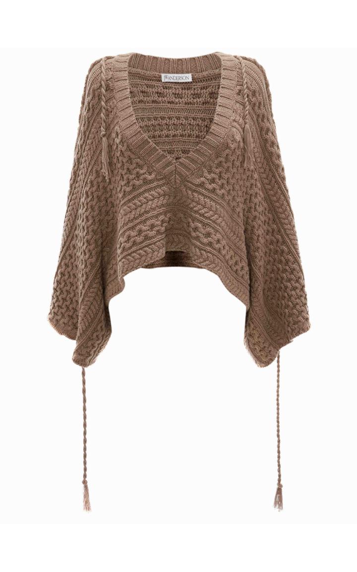 Moda Operandi Jw Anderson Cropped V-neck Cable Top