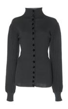 Lemaire Wool Turtleneck Fitted Cardigan Top