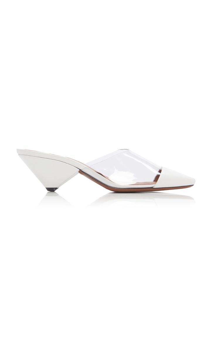 Neous Eriopsis Leather And Pvc Mules