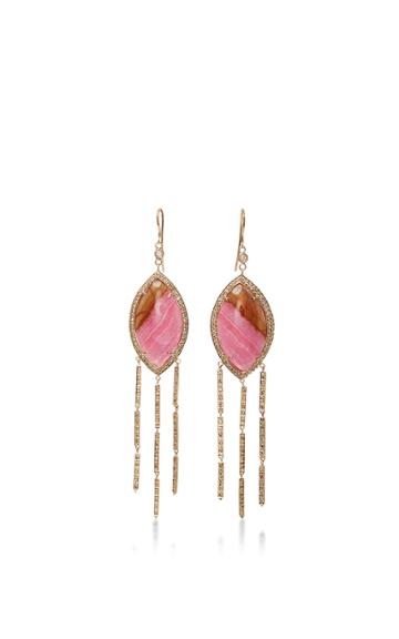 Jacquie Aiche Marquise Rhodo Agate Earrings