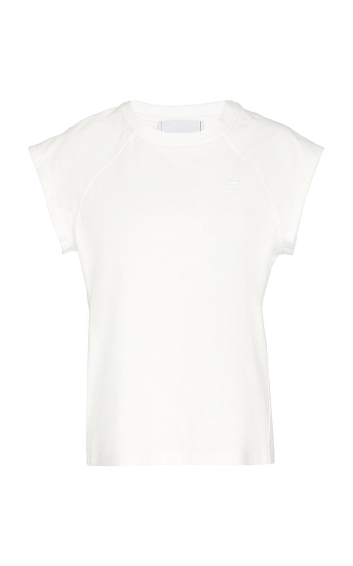 Philosophy Di Lorenzo Serafini Embroidered Cotton-jersey Cap Sleeve To