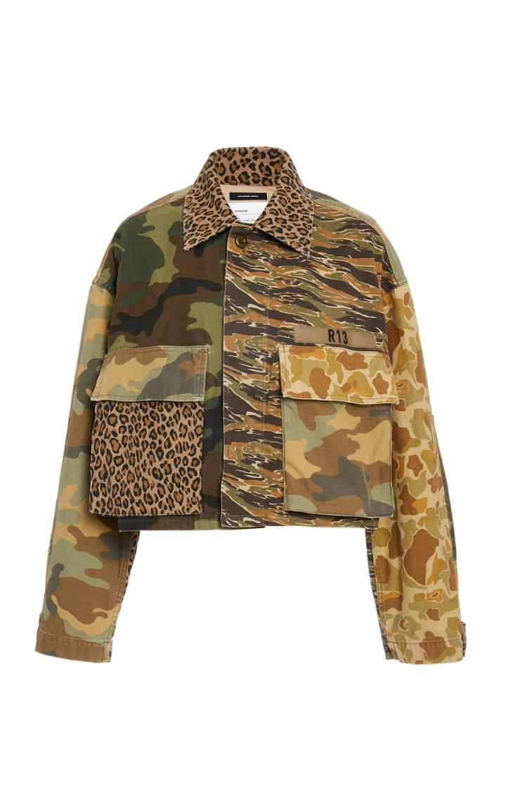 R13 Abu Camo Cropped Jacket