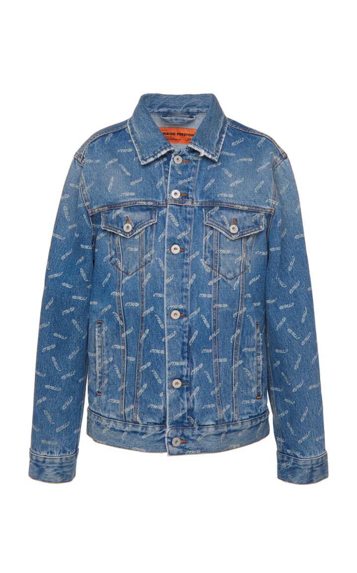 Heron Preston Laser Denim Printed Jacket