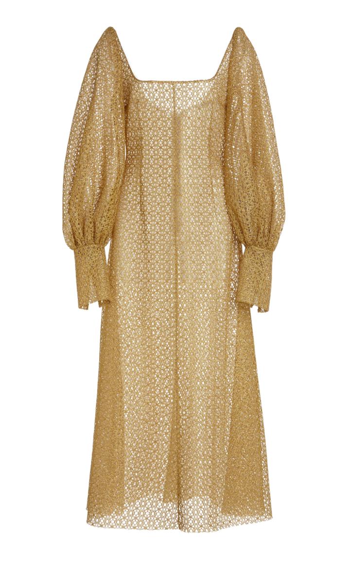 Moda Operandi Emilia Wickstead Dora Bishop-sleeve Chiffon Dress