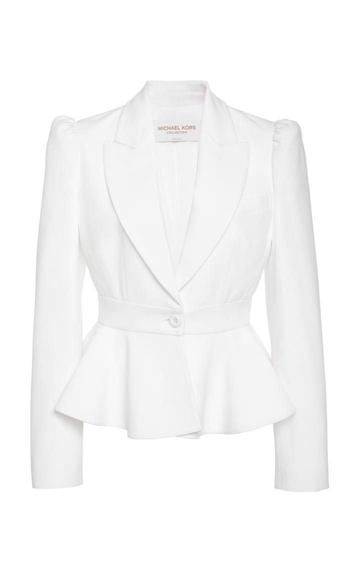 Michael Kors Collection Crepe Peplum Jacket