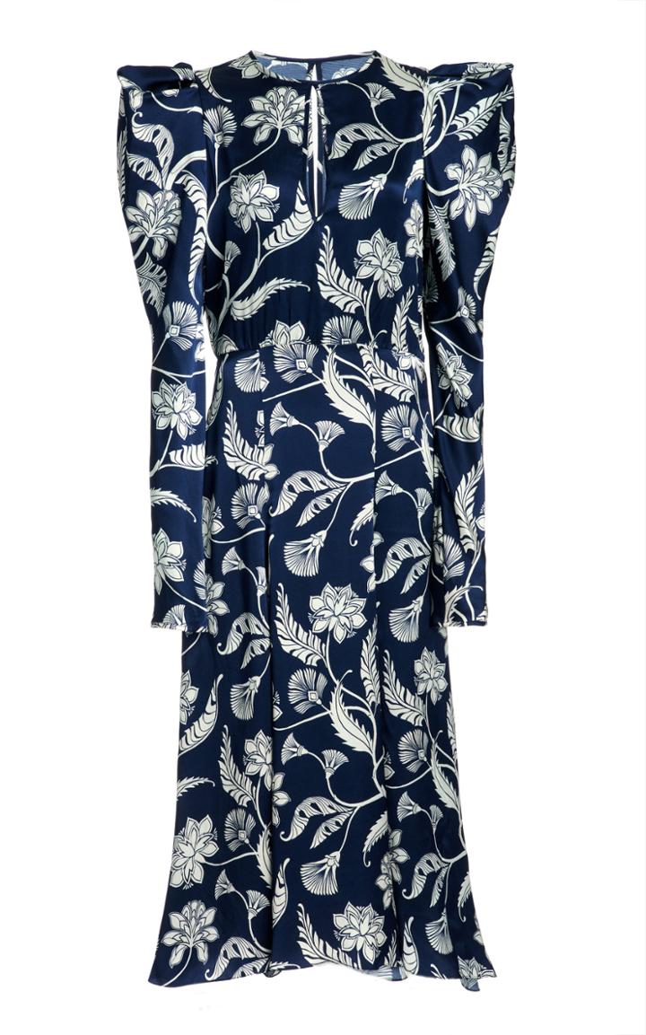 Moda Operandi Johanna Ortiz Wild Blue Wonder Printed Silk Dress