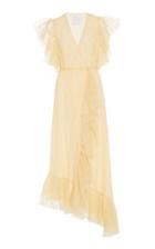 Moda Operandi Markarian Harmon Buttercup Glitter Dotted Tulle Cascading Ruffle Gown