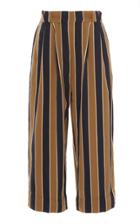 Pro Striped Cropped Cotton Pants
