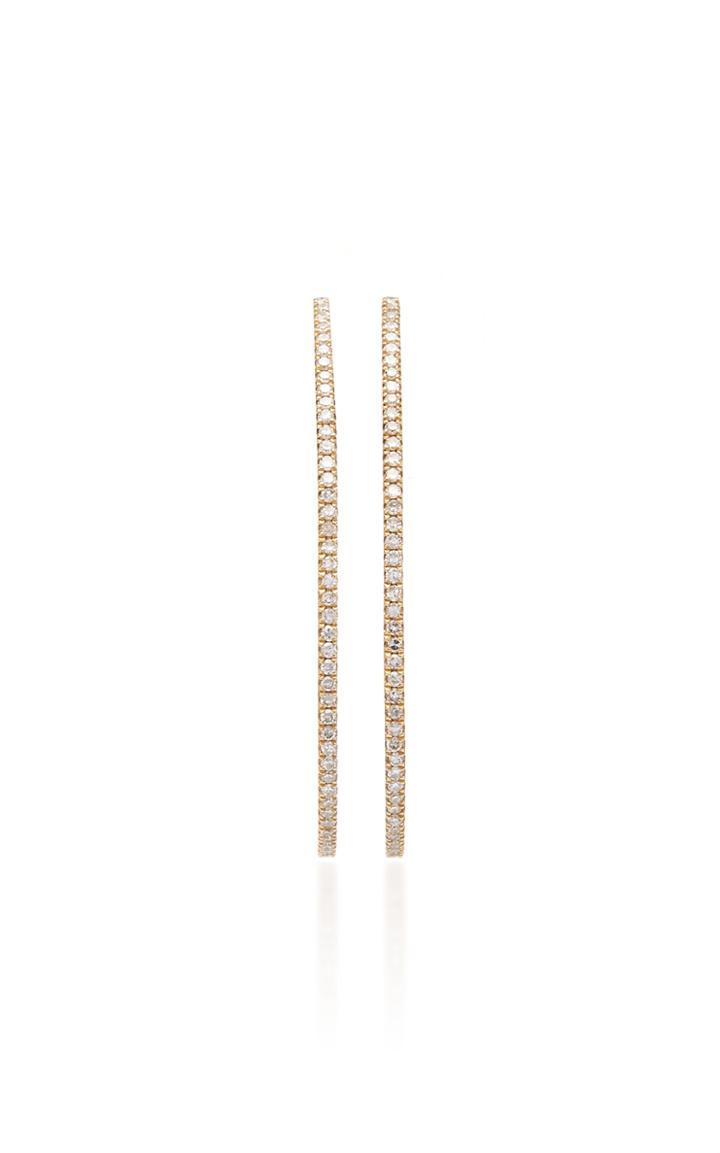 Shay Spliced 18k Gold Diamond Hoop Earrings