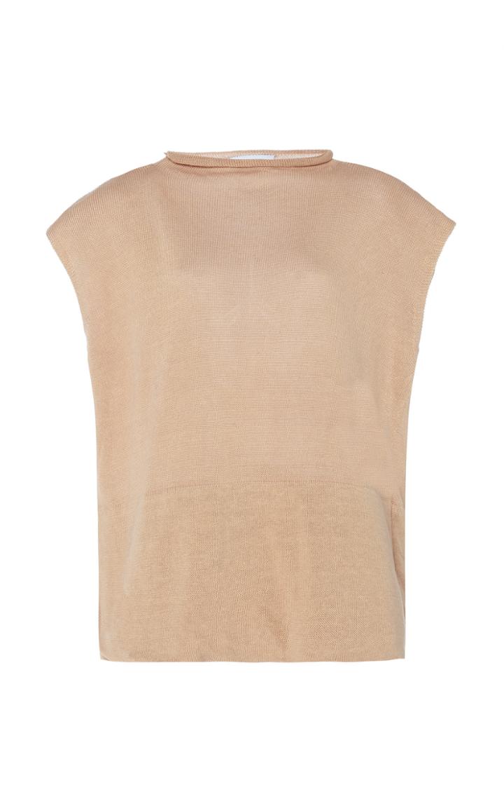 Moda Operandi Tuinch Linen Knit High-neck Top Size: S