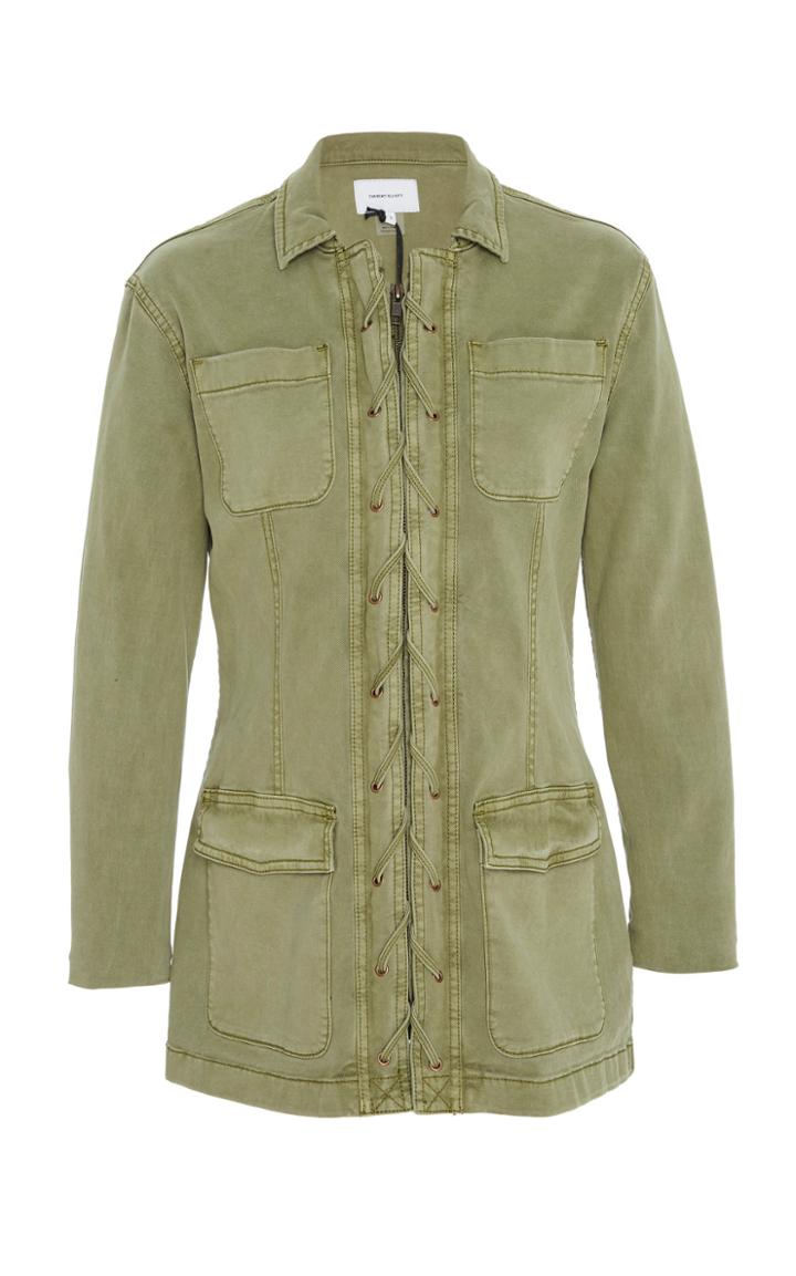 Current/elliott Laced Cotton-canvas Jacket