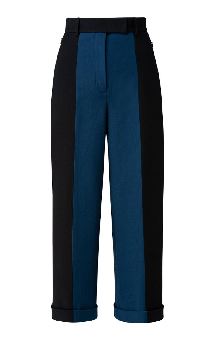 Moda Operandi Akris Florella Two-tone Cotton-silk Wide-leg Pants