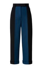 Moda Operandi Akris Florella Two-tone Cotton-silk Wide-leg Pants