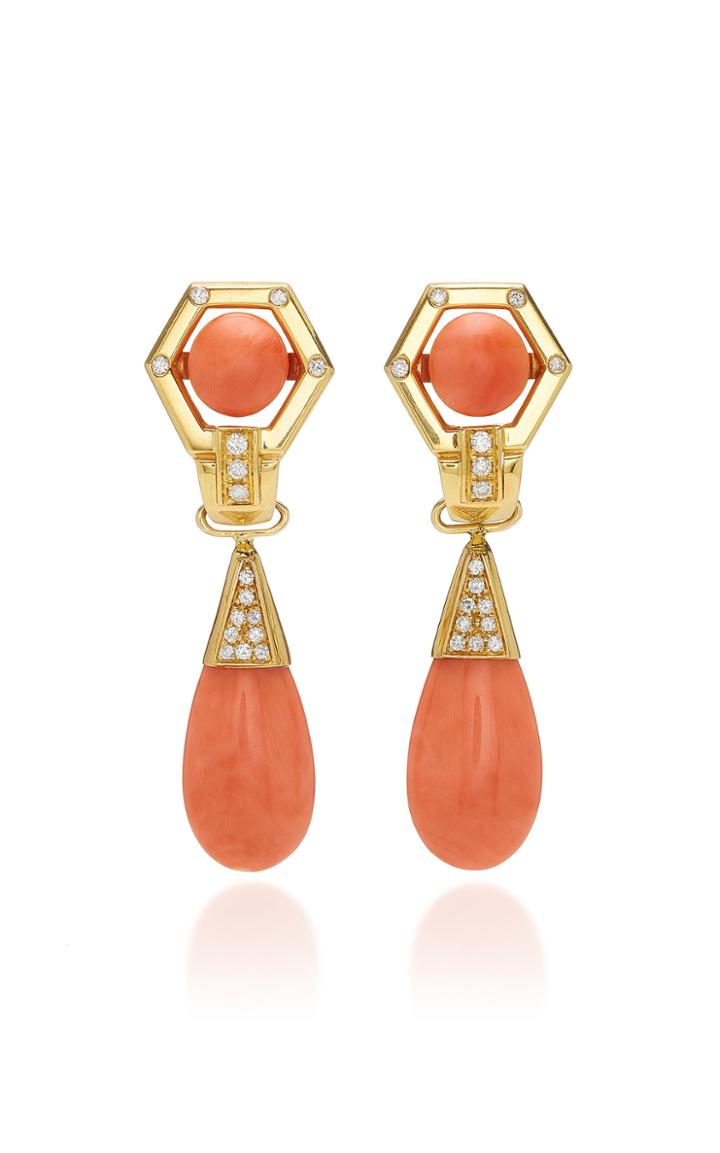 Eleuteri Detachable Coral Earrings