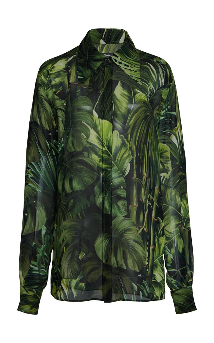 Moda Operandi Dolce & Gabbana Printed Organza Top Size: 38