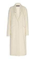 Sally Lapointe Wool Boucle Long Dropped Collar Coat