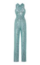 Naeem Khan Sequined Halterneck Jumpsuit