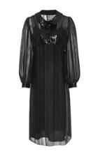 Anna Sui Metallic Stripe Chiffon Dress