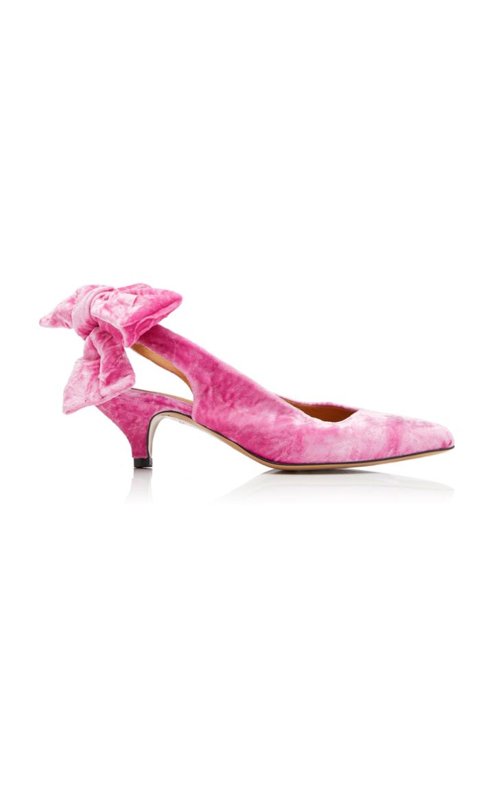 Ganni Sabine Velvet Slingbacks