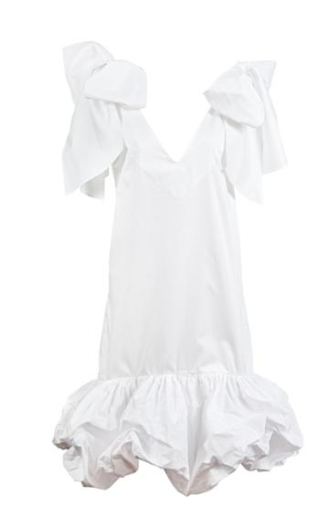 Moda Operandi By Efrain Mogollon Joy Bow Detail Cotton Dress