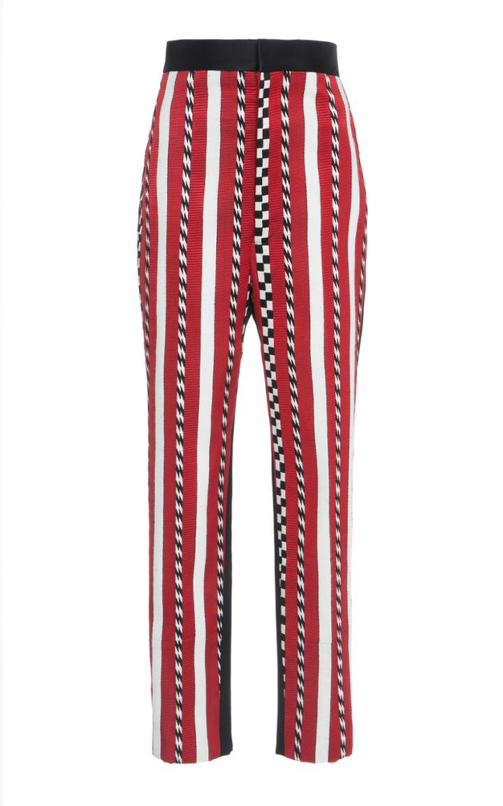 Haider Ackermann High-waisted Silk-blend Printed Embroidered Trousers
