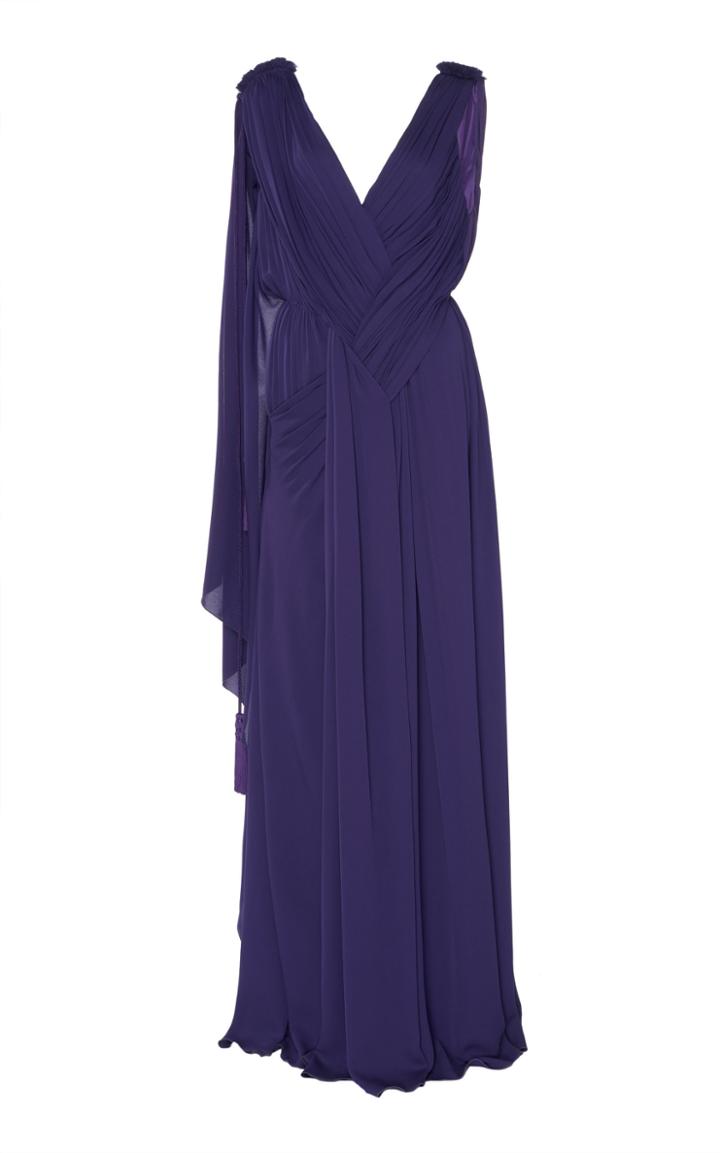 Lanvin Pleated Silk Gown