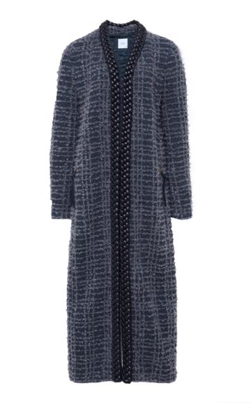 Moda Operandi Agnona Leather-trimmed Tweed Coat