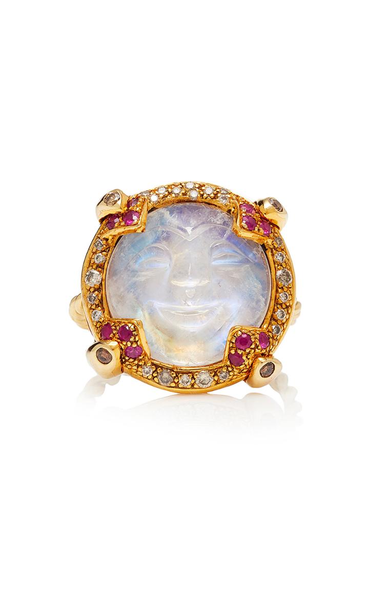Sylvie Corbelin One-of-a-kind Carved Moonstone Ring