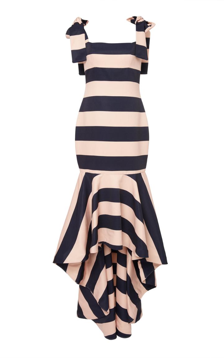 Leal Daccarett Sueo Stripe Crepe Dress