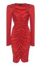 Dundas Ruched Embellished Crepe De Chine Mini Dress