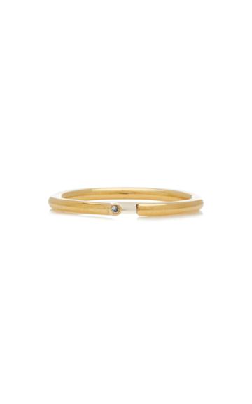Yael Sonia Rock Asymmetric Diamond 18k Yellow Gold Ring