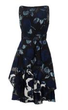 Lela Rose High Low Peplum Top