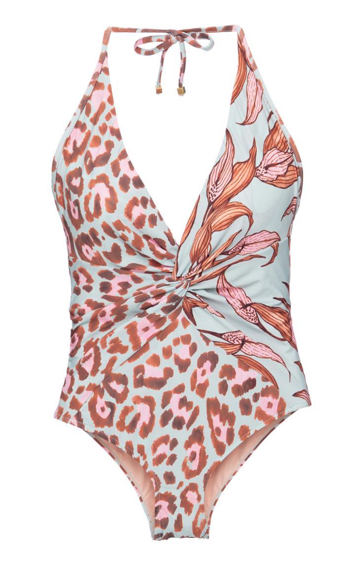 Patbo Mixed Print Deep-v One Piece