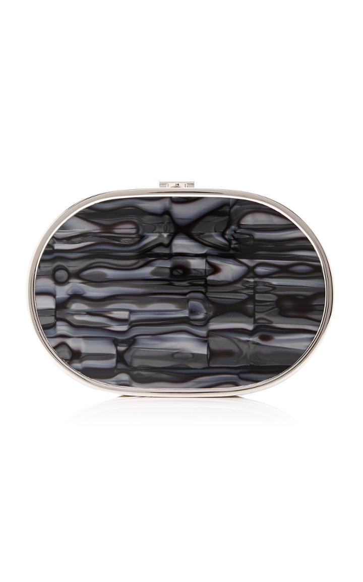Mark Cross Gabriella Marbled Resin-filled Brass Clutch
