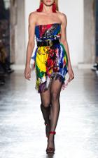 Versace Silk Twill Fringe Skirt