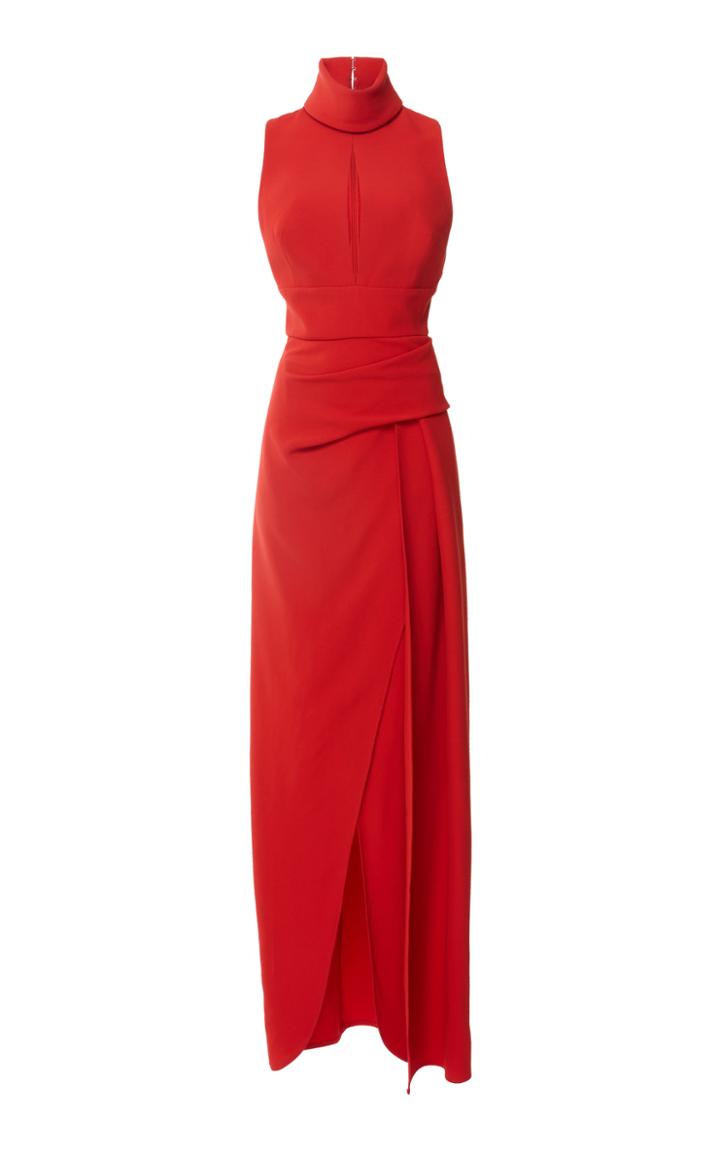 Elie Saab Sleeveless High Neck Cady Dress
