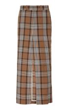 A.w.a.k.e. Mode Plaid Stretch-cotton Maxi Skirt