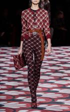 Moda Operandi Miu Miu Printed Sleeveless Wool Jumpsuit