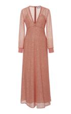 Red Valentino Long Sleeve Glitter Pois Dress